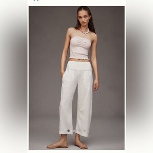 The Reese Linen Blend Pull-On Barrel Pants by Pilcro